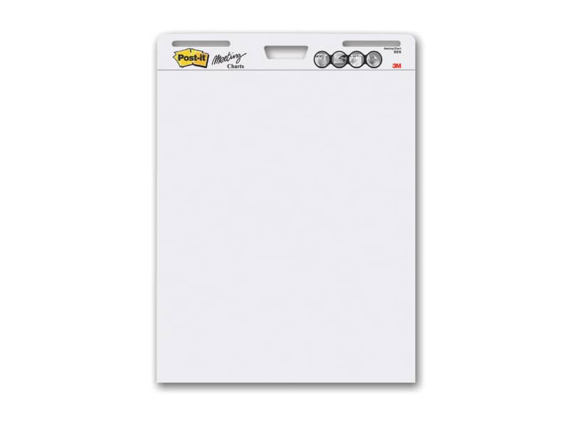 Blocco di fogli da parete Post-it® Super Sticky 63,5x77,5 cm bianco Conf. 2 pezzi - 559