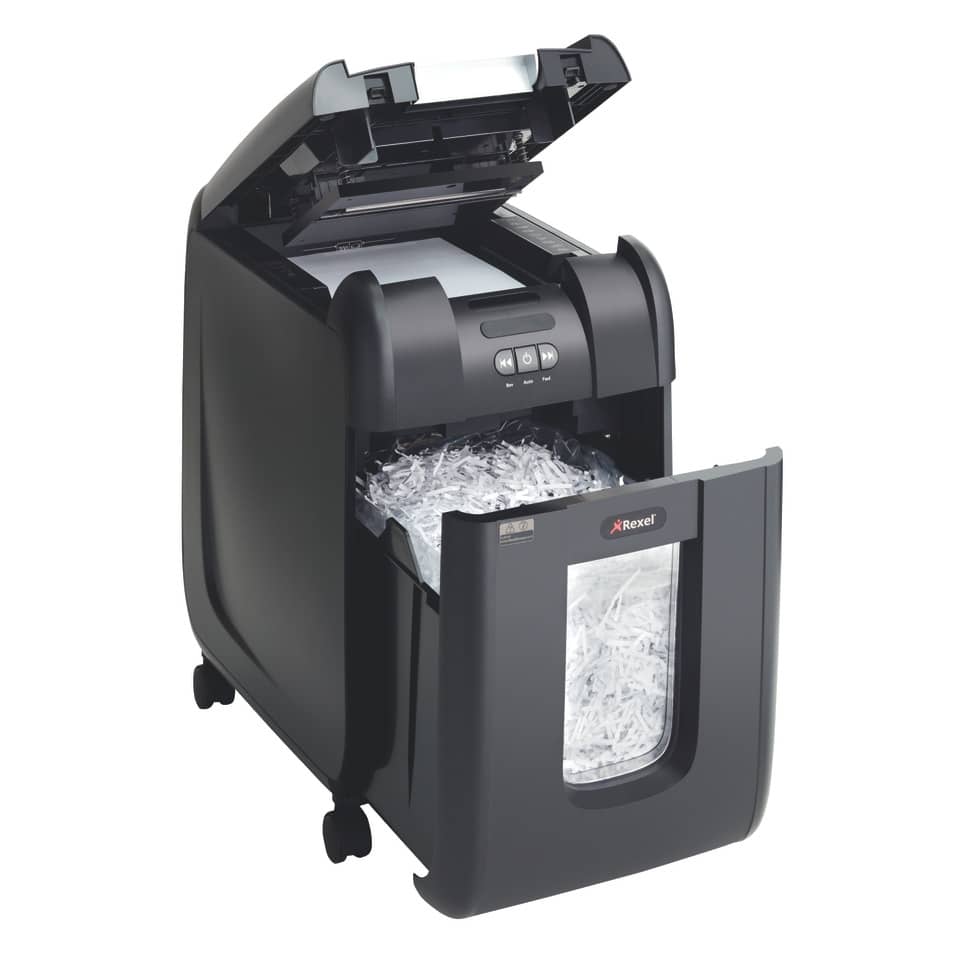 Distruggidocumenti ad alimentazione automatica Rexel Auto+200X P-4 32 L taglio a frammenti 4x40 mm - 2103175EU