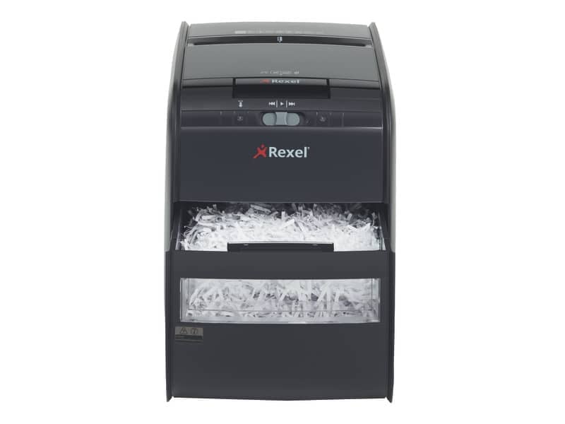 Distruggidocumenti ad alimentazione automatica Rexel Auto+60X  P-3 15 L taglio frammenti 4x45 mm nero 2103060EU