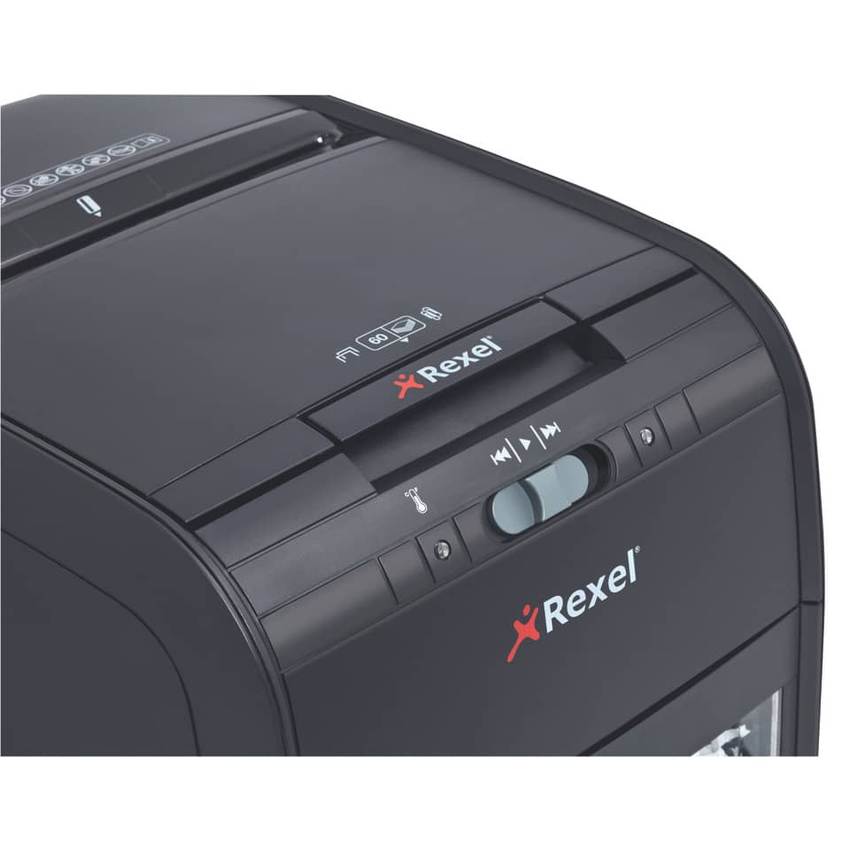 Distruggidocumenti ad alimentazione automatica Rexel Auto+60X  P-3 15 L taglio frammenti 4x45 mm nero 2103060EU