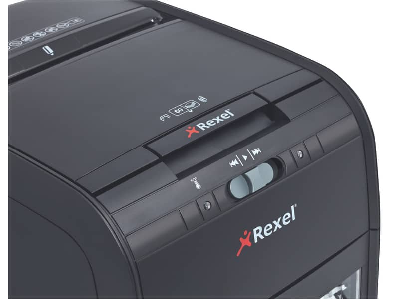 Distruggidocumenti ad alimentazione automatica Rexel Auto+60X  P-3 15 L taglio frammenti 4x45 mm nero 2103060EU