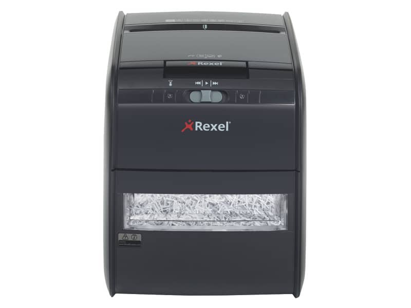 Distruggidocumenti ad alimentazione automatica Rexel Auto+60X  P-3 15 L taglio frammenti 4x45 mm nero 2103060EU