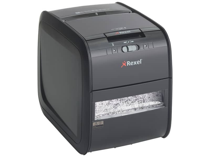 Distruggidocumenti ad alimentazione automatica Rexel Auto+60X  P-3 15 L taglio frammenti 4x45 mm nero 2103060EU