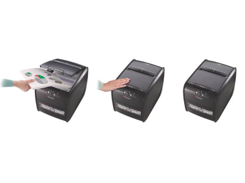 Distruggidocumenti ad alimentazione automatica Rexel Auto+60X  P-3 15 L taglio frammenti 4x45 mm nero 2103060EU