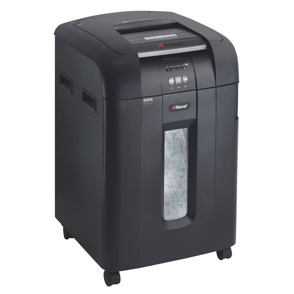 Distruggidocumenti ad alimentazione automatica Rexel Auto+600M P-5 80 L taglio microframmenti 2x15 mm 2104500EUA
