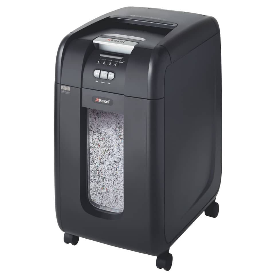Distruggidocumenti ad alimentazione automatica Rexel Auto+ 300M P-5 40 L taglio microframmenti 2x15 mm 2104300EU