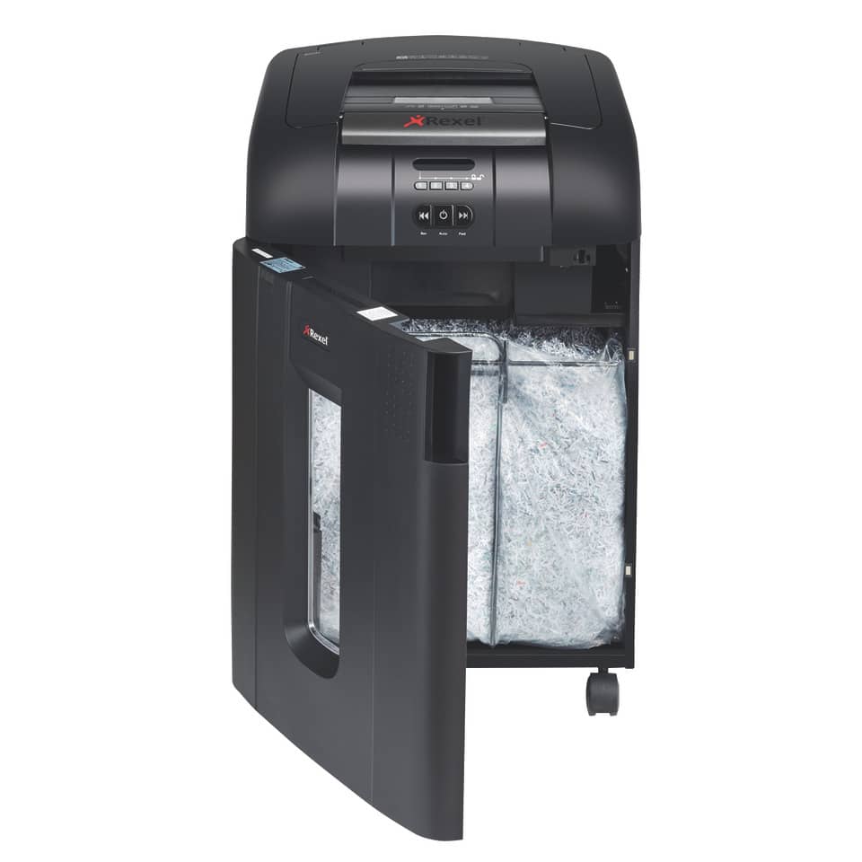 Distruggidocumenti ad alimentazione automatica Rexel Auto+600M P-5 80 L taglio microframmenti 2x15 mm 2104500EUA
