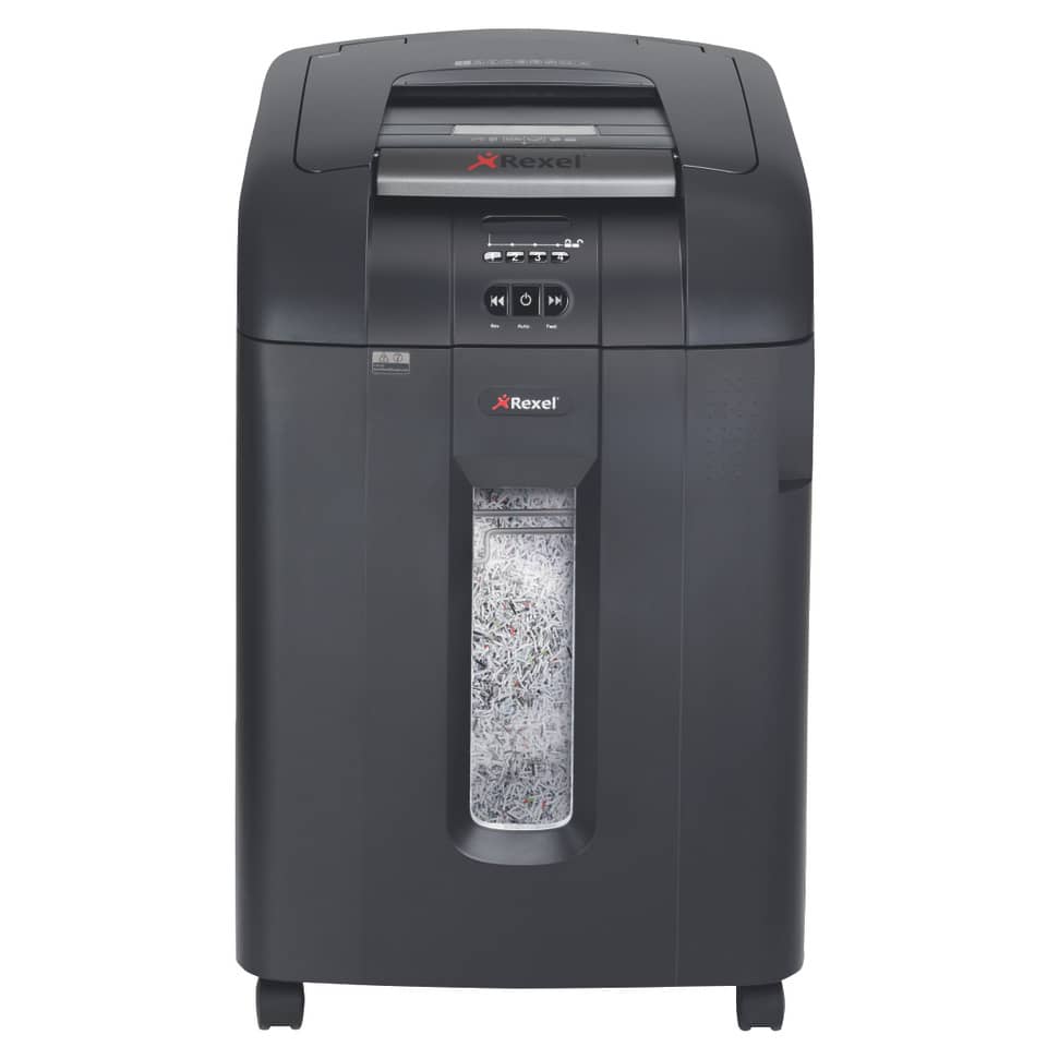 Distruggidocumenti ad alimentazione automatica Rexel Auto+600M P-5 80 L taglio microframmenti 2x15 mm 2104500EUA
