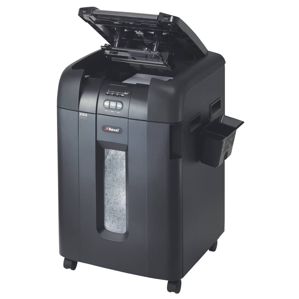 Distruggidocumenti ad alimentazione automatica Rexel Auto+600M P-5 80 L taglio microframmenti 2x15 mm 2104500EUA