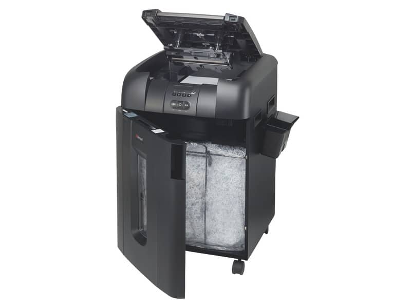 Distruggidocumenti ad alimentazione automatica Rexel Auto+600M P-5 80 L taglio microframmenti 2x15 mm 2104500EUA