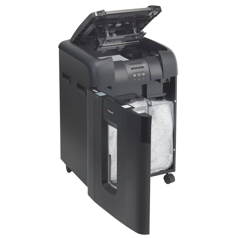 Distruggidocumenti ad alimentazione automatica Rexel Auto+600M P-5 80 L taglio microframmenti 2x15 mm 2104500EUA