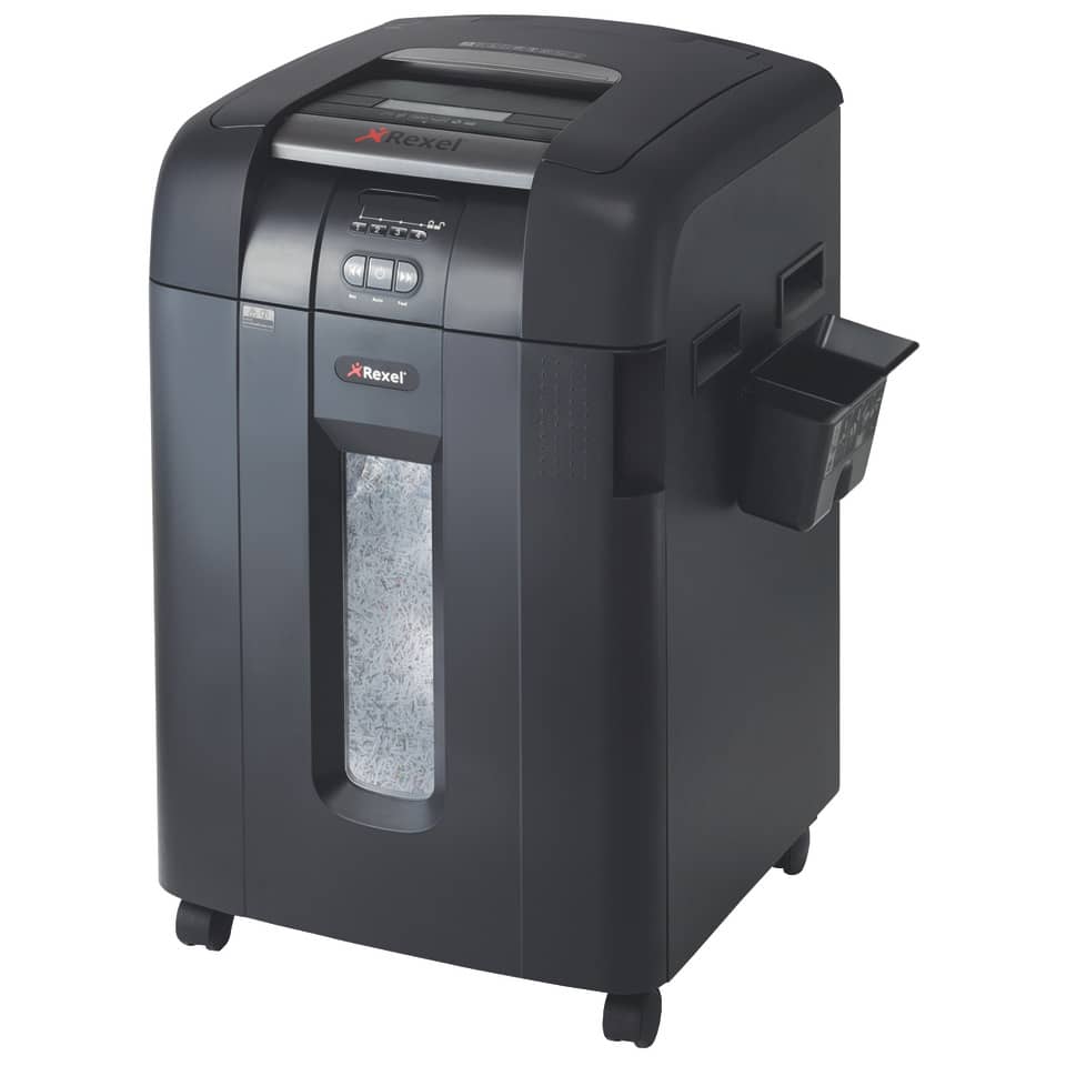 Distruggidocumenti ad alimentazione automatica Rexel Auto+600M P-5 80 L taglio microframmenti 2x15 mm 2104500EUA