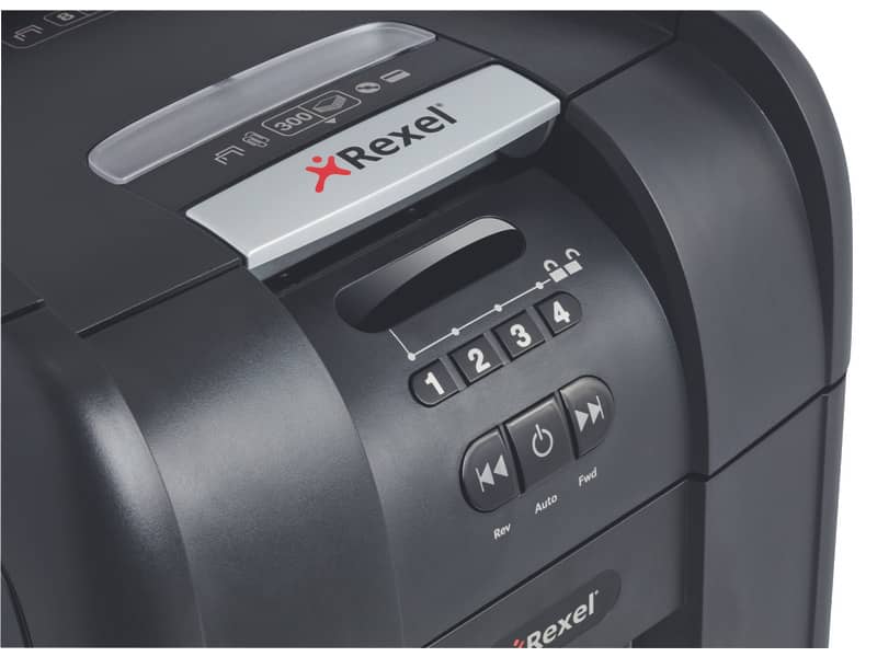 Distruggidocumenti ad alimentazione automatica Rexel Auto+ 300M P-5 40 L taglio microframmenti 2x15 mm 2104300EU