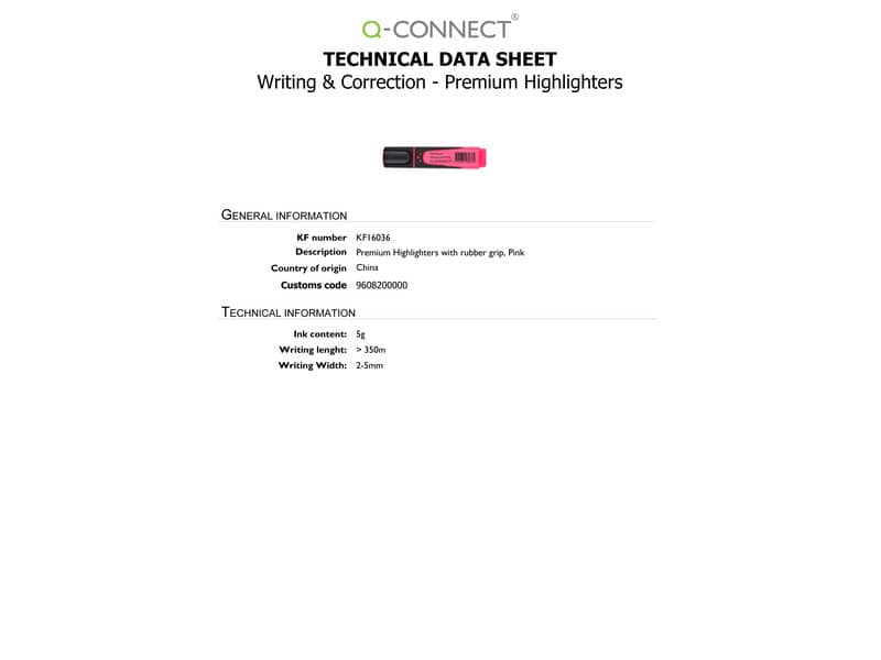 Evidenziatore Q-Connect 2-5 mm rosa  KF16036