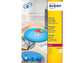 Etichette per CD AVERY bianche lucide Ø 117 mm - 2 et/foglio - per Laser - copertura totale - cf. 25 fogli L7760-25