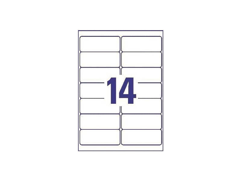 Etichette poliestere trasparenti opache AVERY QuickPEEL™ 99,1x38,1 mm - 14 et/foglio - inkjet conf. 25 ff J8563-25