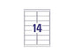 Etichette poliestere trasparenti opache AVERY QuickPEEL™ 99,1x38,1 mm - 14 et/foglio - inkjet conf. 25 ff J8563-25