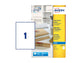 Etichette poliestere trasparenti opache AVERY QuickPEEL™ 210x297 mm - 1 et/foglio - inkjet conf. 25 ff J8567-25