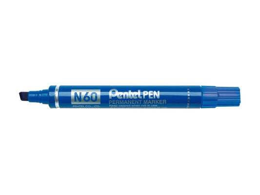 Marcatore permanente Pentel N60 punta a scalpello 3,9-5,7 mm blu N60-C