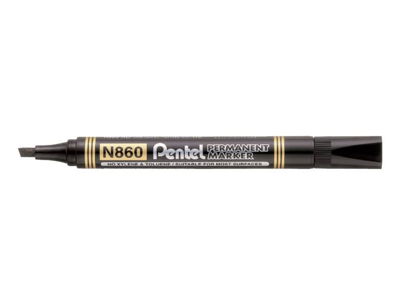 Marcatore permanente Pentel N860 punta a scalpello 4.5 mm nero N860-AE