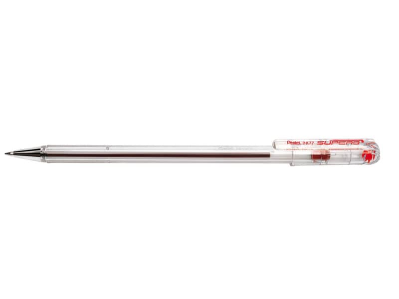 Penna a sfera con cappuccio Pentel Superb 0,7 mm rosso BK77-B