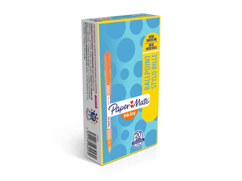 Penna a sfera a scatto Paper Mate Inkjoy 100 CAP "WRAP" ULV M 1 mm assortiti Conf. 20 pezzi - 1993457