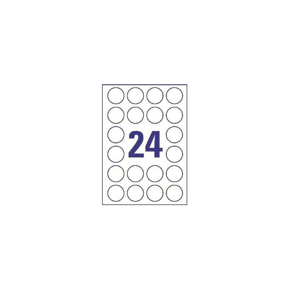 Etichette poliestere trasparenti lucide AVERY QuickPEEL™ tonde Ø 40 mm - 24 et/foglio - laser conf. 25 ff L7780-25