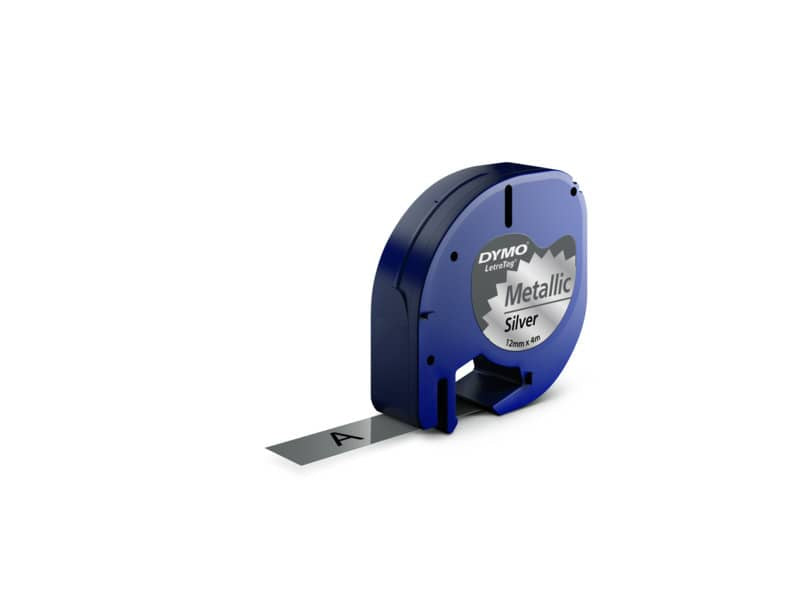 Nastro per etichettatrici Dymo LT metallico 12 mm x 4 m nero/argento S0721730