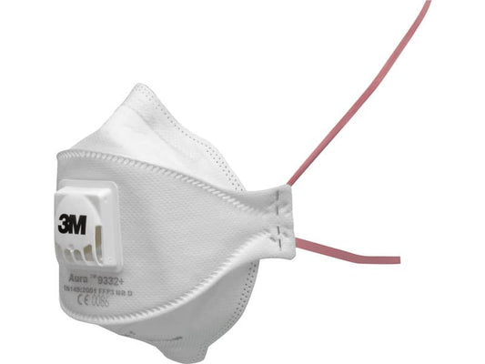 Respiratore monouso 3M Aura 9332+ 3M con filtro a bassa resistenza FFP3 Conf. 10 pezzi - 9332