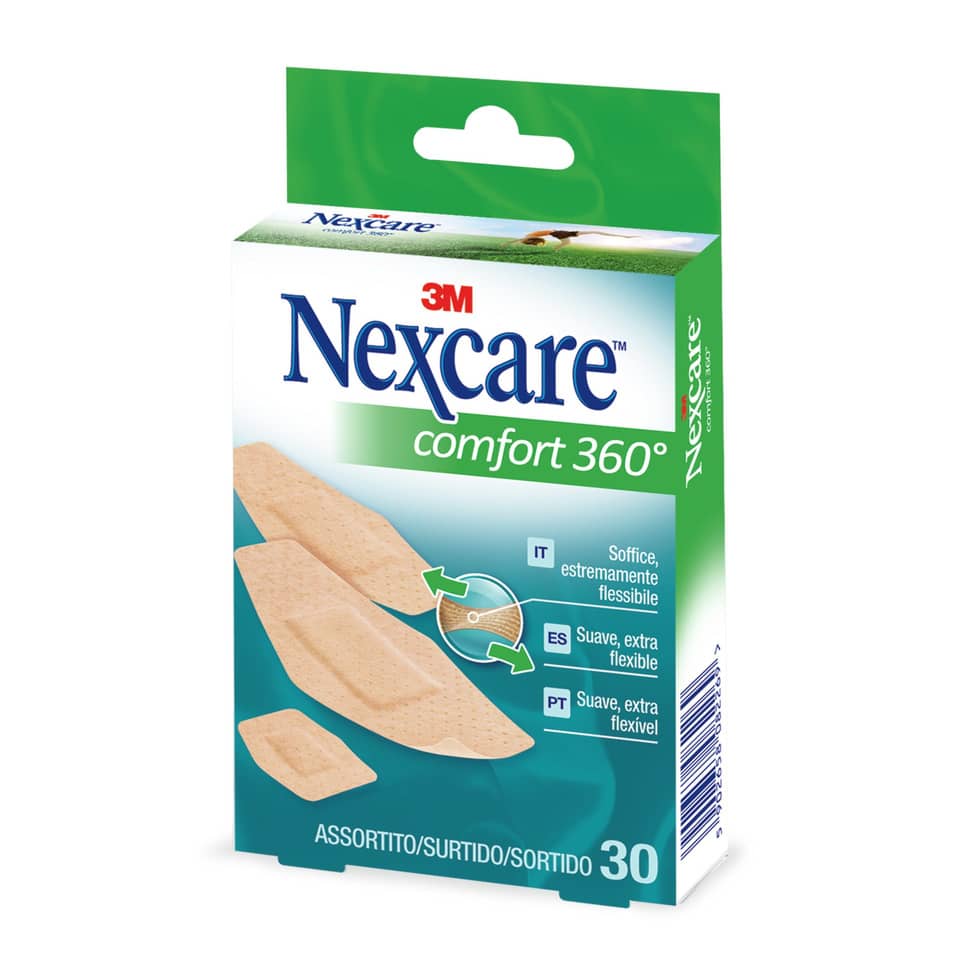 Cerotti Nexcare™ Flexible Comfort Ultra Stretch assortiti 3 misure impermeabili Conf. 30 cerotti - N1130ASD04