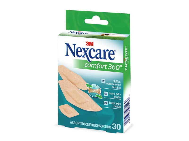 Cerotti Nexcare™ Flexible Comfort Ultra Stretch assortiti 3 misure impermeabili Conf. 30 cerotti - N1130ASD04