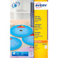 Etichette per CD AVERY finitura coprente Ø 117 mm - 2 et/foglio - per Laser - bianche - conf. 25 fogli - L7676-25
