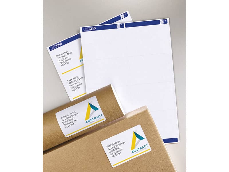 Etichette bianche per indirizzi AVERY Ultragrip™ 99,1x57 mm - 10 et/foglio - stampanti laser cf. 100 fogli L7173-100