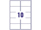Etichette bianche per indirizzi AVERY Ultragrip™ 99,1x57 mm - 10 et/foglio - stampanti laser cf. 100 fogli L7173-100