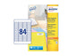 Mini etichette bianche per usi speciali Avery 46x11,1 mm - 84 et/foglio - stampanti laser conf. 25 fogli L7656-25
