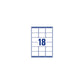 Etichette bianche per indirizzi AVERY Ultragrip™ 63,5x46,6 mm - 18 et/foglio - stampanti laser cf. 100 fogli L7161-100