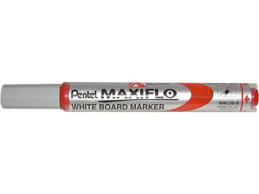 Marcatore per lavagne bianche Pentel MAXIFLO punta conica 4,0 mm rosso MWL5S-B