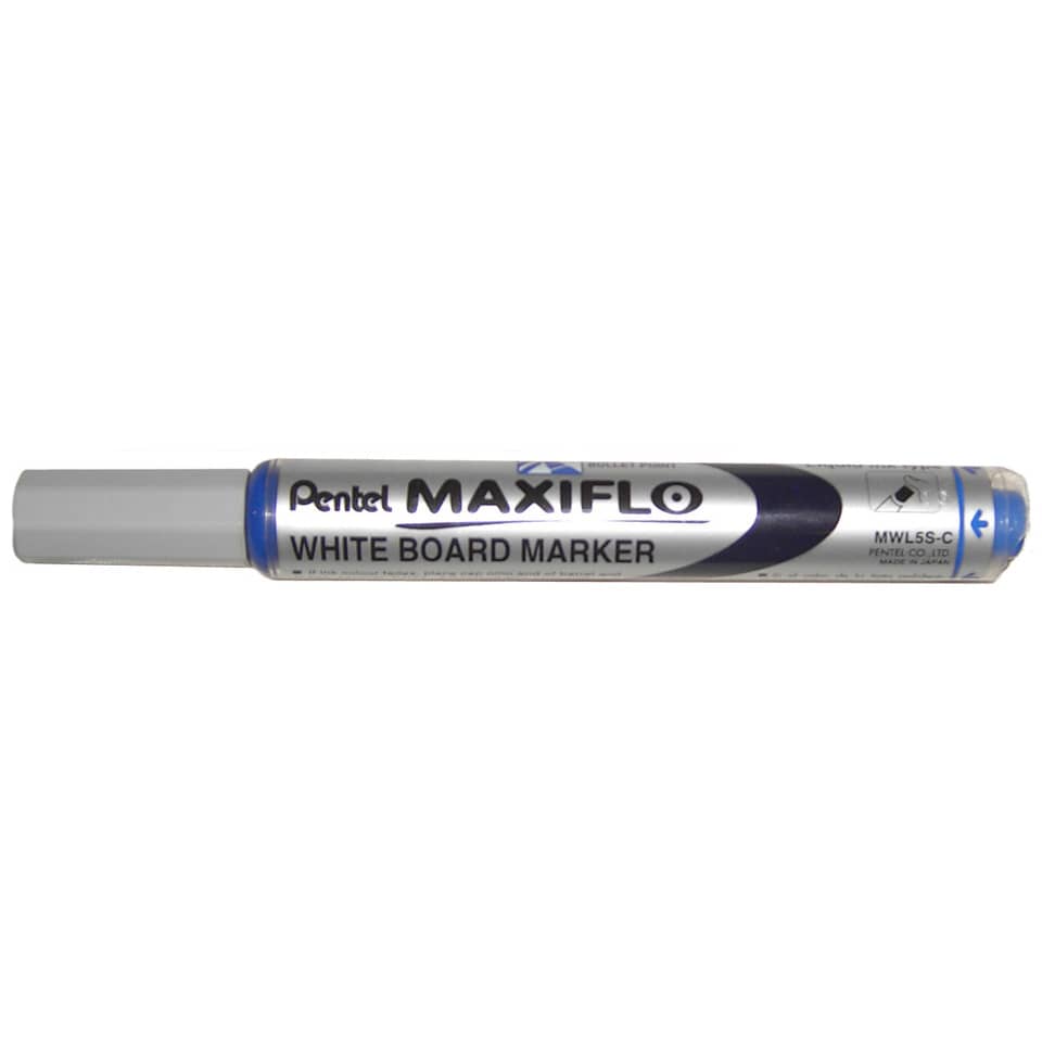 Marcatore per lavagne bianche Pentel MAXIFLO punta conica 4,0 mm blu MWL5S-C