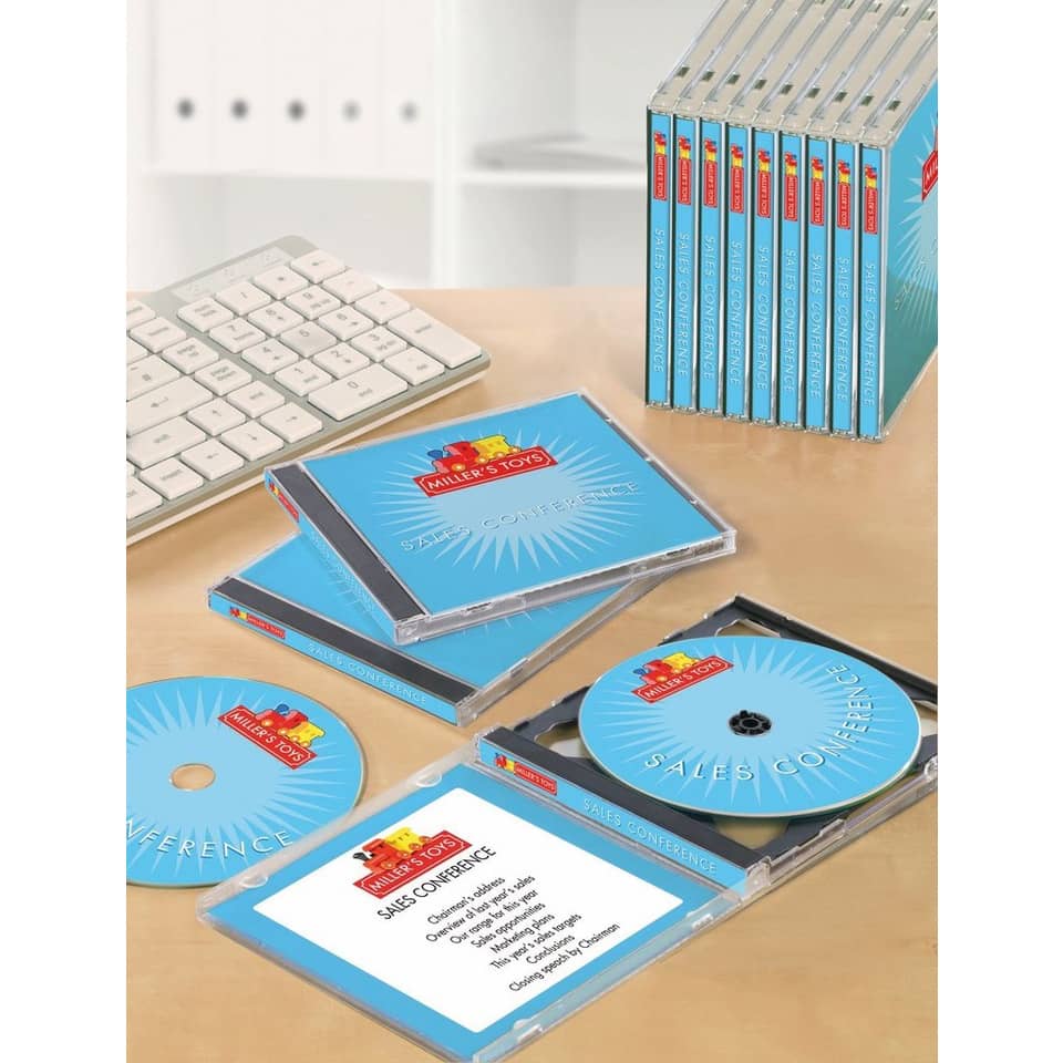 Copertine scrivibili per CD AVERY 151x118 mm - inkjet conf. 25 fogli - J8435-25