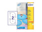 Etichette per CD AVERY finitura coprente Ø 117 mm - 2 et/foglio - per Laser - bianche - conf. 25 fogli - L7676-25