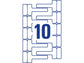 Etichette permanenti per cavi AVERY poliestere 110x49 mm - 10 et/foglio - stampanti laser - cf. 20 fogli L7951-20