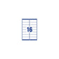 Etichette bianche per indirizzi AVERY Ultragrip™ 99,1x33,9 mm - 16 et/foglio - stampanti laser - cf. 15 fogli L7162-15