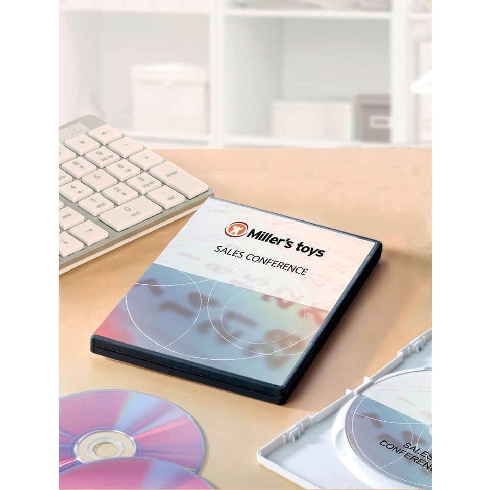 Copertine scrivibili per DVD AVERY 273x183 mm  - inkjet - conf. 25 fogli - J8437-25
