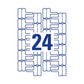 Etichette permanenti per cavi AVERY poliestere 60x40 mm - 24 et/foglio - stampanti laser - cf. 20 fogli L7950-20