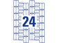 Etichette permanenti per cavi AVERY poliestere 60x40 mm - 24 et/foglio - stampanti laser - cf. 20 fogli L7950-20