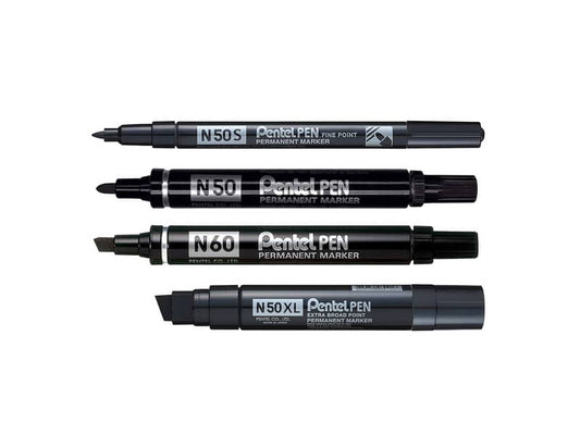 Marcatore permanente Pentel Pen N50S punta conica 3.8 mm nero N50S-A
