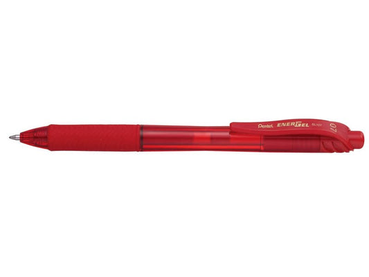 Penna roller a scatto Pentel EnerGel X 0.7 mm rosso BL107-BX