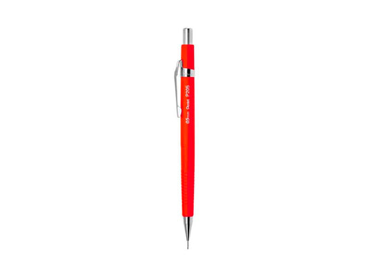 Portamine Pentel Sharp P200 fisso da 4 mm - mina 0,5 mm HB fusto rosso fluo P205-FB