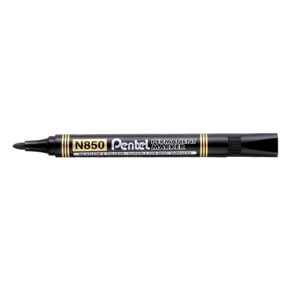 Marcatore permanente Pentel N850 punta conica 4.5 mm nero N850-AE