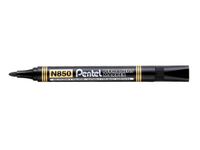 Marcatore permanente Pentel N850 punta conica 4.5 mm nero N850-AE